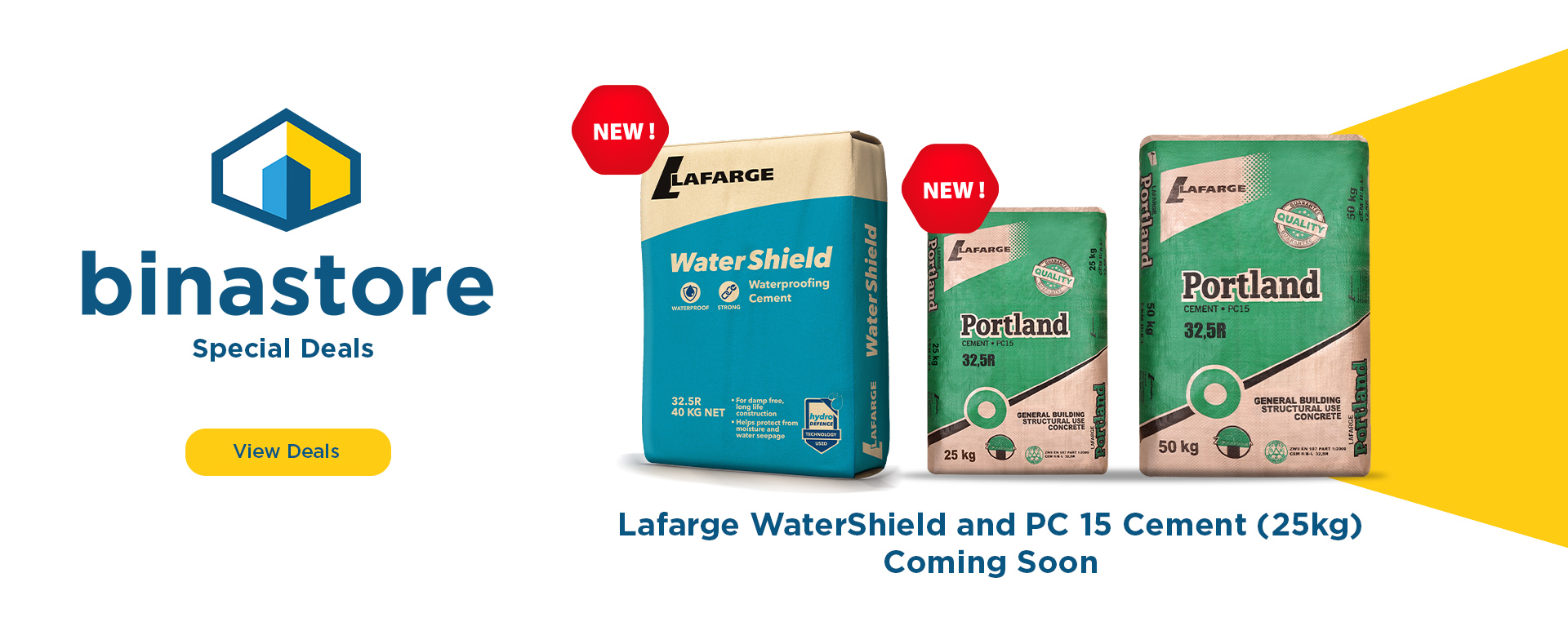 LaFarge Watershield and PC 15 Cement in 25kgs